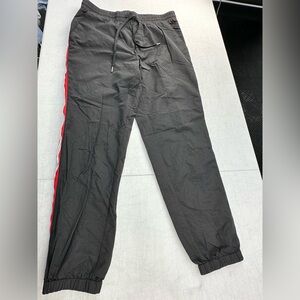 PacSun Black Pants with Red Stripe athletic pants